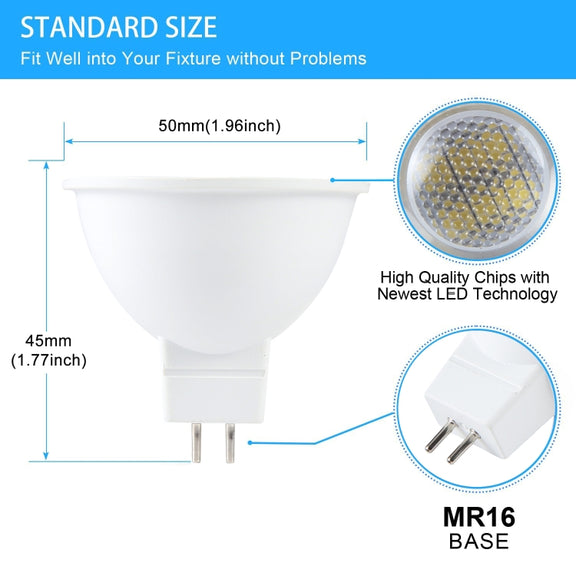 MR16-N6LED 5W 2835COB LED Spotlight, AC/DC12V (White Light)