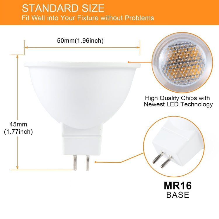 MR16-N6LED 5W 2835COB LED Spotlight, AC/DC12V (Warm White)
