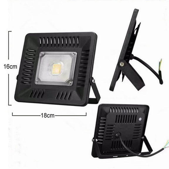 30W Water-resistant 3000K Warm White Light LED Floodlight Lamp, Luminous Flux: > 2400LM, PF > 0.9, RA > 80, AC 90-140V