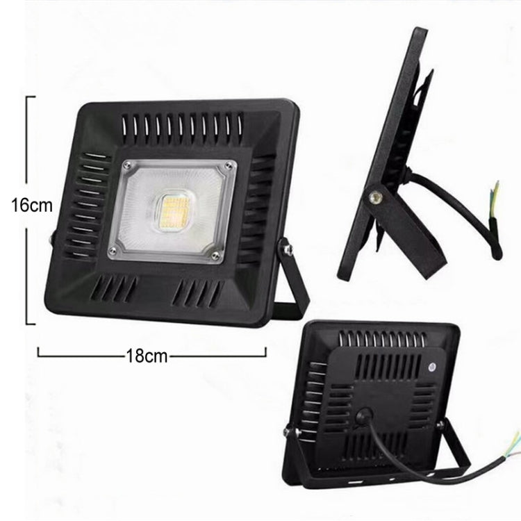 30W Water-resistant 3000K Warm White Light LED Floodlight Lamp, Luminous Flux: > 2400LM, PF > 0.9, RA > 80, AC 90-140V