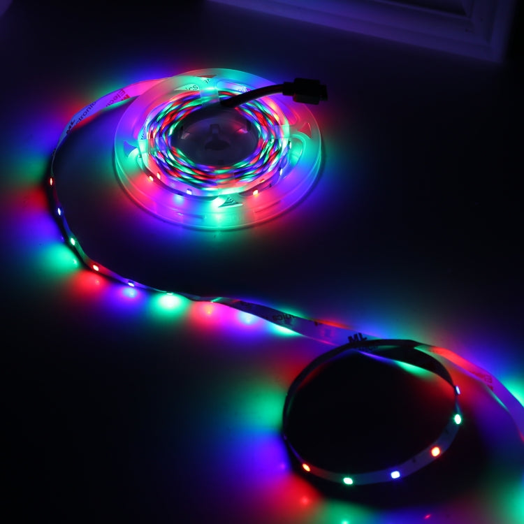 Bare Board 2835 SMD RGB LED Rope Light, 60 LED/m, Length: 5m, 12V 2A 100-240V, with 44-key Remote Control (EU Plug) - Bare Board Light by PMC Jewellery | Online Shopping South Africa | PMC Jewellery | Buy Now Pay Later Mobicred