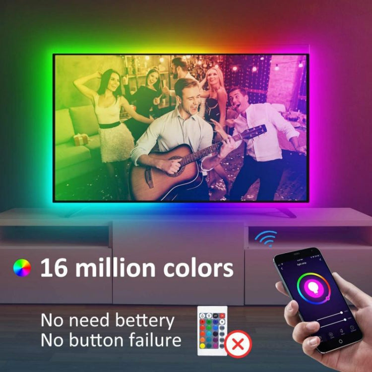 Smart Bluetooth APP Control Bare Board 2835 SMD RGB LED Rope Light, 60 LED/m, Length: 5m, 12V 2A 100-240V(US Plug) - Bare Board Light by PMC Jewellery | Online Shopping South Africa | PMC Jewellery | Buy Now Pay Later Mobicred