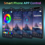 Smart Bluetooth APP Control Bare Board 2835 SMD RGB LED Rope Light, 60 LED/m, Length: 5m, 12V 2A 100-240V(UK Plug)