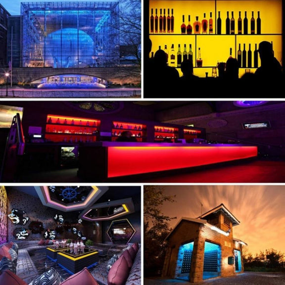 Smart Bluetooth APP Control Bare Board 2835 SMD RGB LED Rope Light, 60 LED/m, Length: 5m, 12V 2A 100-240V(UK Plug)
