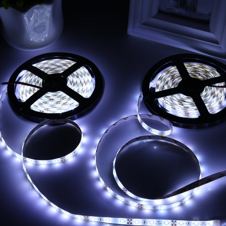 2pcs Bare Board 2835 SMD Dimmable White Light / Warm Light LED Rope Light, 60 LED/m, Length: 5m, 12V 2A 100-240V(US Plug)