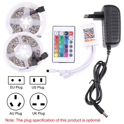 2pcs Bare Board 5050 SMD RGB LED Rope Light, 30 LED/m, Length: 5m, 12V 2A 100-240V, with 24 Keys Doodle Controller (AU Plug) - Bare Board Light by PMC Jewellery | Online Shopping South Africa | PMC Jewellery | Buy Now Pay Later Mobicred