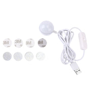 2W USB LED Light Bulb with Magnetic, 5V 140-150Lumens 6LED (Warm White)
