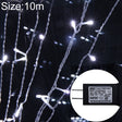 UL588 10m IP43 Waterproof LED Curtain Light, 100 LEDs Fairy String Decorative Light with End Joint & 8 Model Functions, US Plug (White Light) - Holiday Lights by PMc TechLife | Online Shopping South Africa | PMc TechLife | Buy Now Pay Later Mobicred