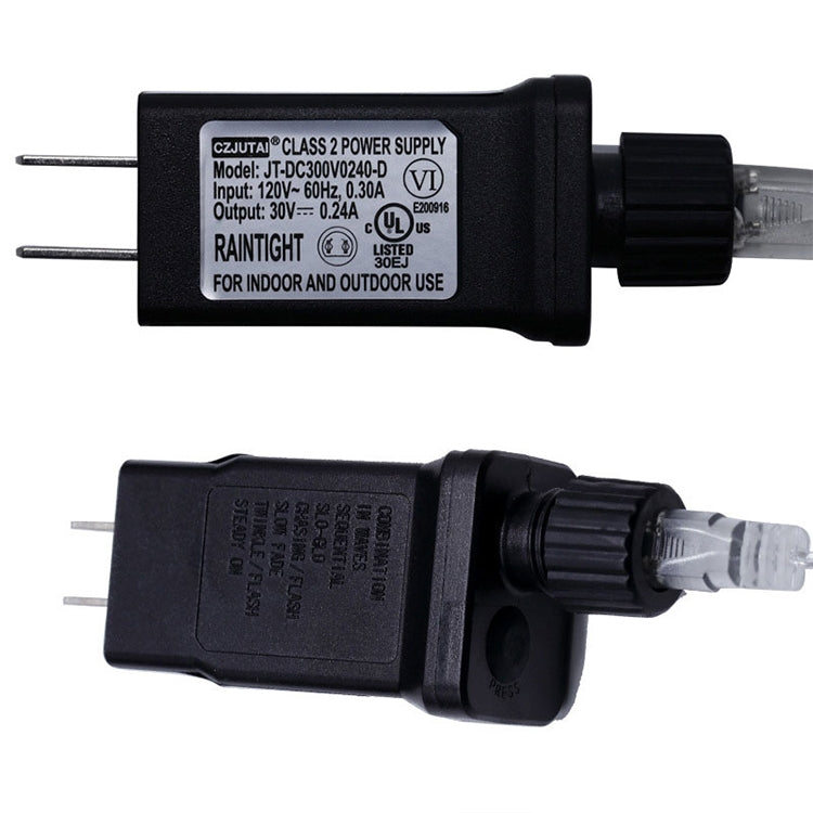 UL588 10m IP43 Waterproof LED Curtain Light, 100 LEDs Fairy String Decorative Light with End Joint & 8 Model Functions, US Plug (White Light) - Holiday Lights by PMc TechLife | Online Shopping South Africa | PMc TechLife | Buy Now Pay Later Mobicred