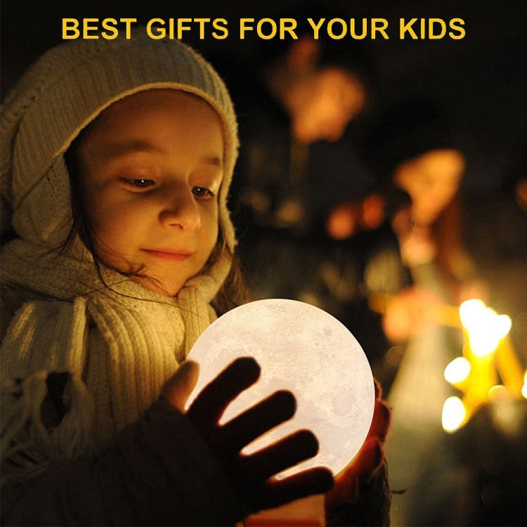 YouOKLight YK2302 15cm Touch Control 3D Print Moon Lamp, USB Charging 16-Color Dimming LED Night Light with Remote Control & Wooden Holder - Night Lights by youOKLight | Online Shopping South Africa | PMC Jewellery | Buy Now Pay Later Mobicred