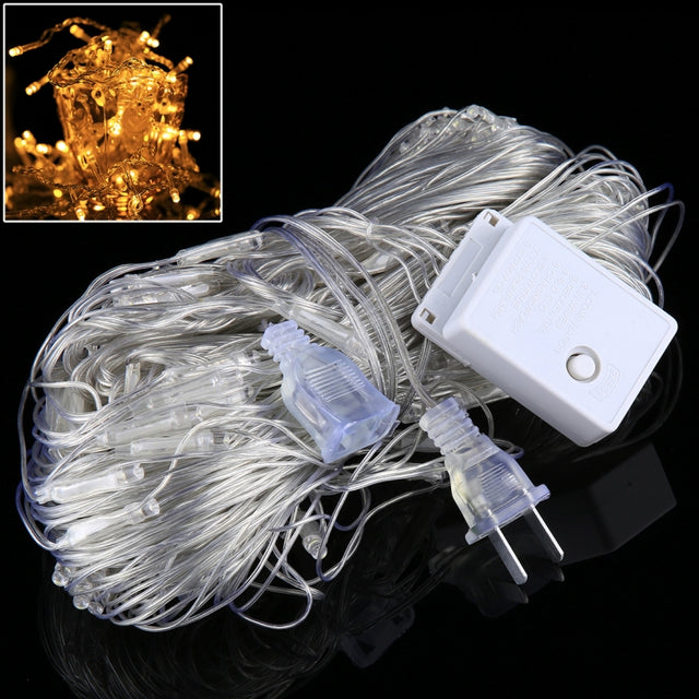 3m(Length) x 2m(Height) Colorful Light LED Decoration Light, 200 LEDs Reticular String Light with End Joint & Multi-function Controller, US Plug,  AC 110V