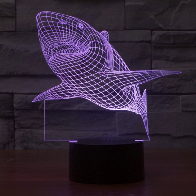 Shark Style 3D Touch Switch Control LED Light , 7 Color Discoloration Creative Visual Stereo Lamp Desk Lamp Night Light - Novelty Lighting by PMC TechLife | Online Shopping South Africa | PMC TechLife | Buy Now Pay Later Mobicred