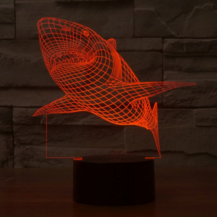 Shark Style 3D Touch Switch Control LED Light , 7 Color Discoloration Creative Visual Stereo Lamp Desk Lamp Night Light - Novelty Lighting by PMC TechLife | Online Shopping South Africa | PMC TechLife | Buy Now Pay Later Mobicred