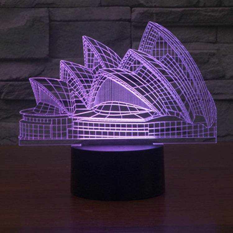 Sydney Opera House Style 3D Touch Switch Control LED Light , 7 Color Discoloration Creative Visual Stereo Lamp Desk Lamp Night Light - Novelty Lighting by PMC TechLife | Online Shopping South Africa | PMC TechLife | Buy Now Pay Later Mobicred