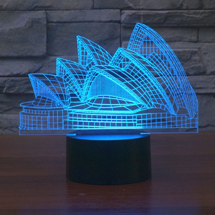 Sydney Opera House Style 3D Touch Switch Control LED Light , 7 Color Discoloration Creative Visual Stereo Lamp Desk Lamp Night Light - Novelty Lighting by PMC TechLife | Online Shopping South Africa | PMC TechLife | Buy Now Pay Later Mobicred