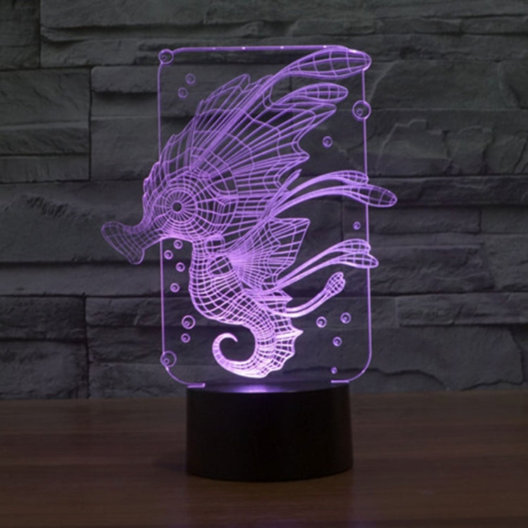 Hippocampus Style 3D Touch Switch Control LED Light , 7 Colour Discoloration Creative Visual Stereo Lamp Desk Lamp Night Light - Novelty Lighting by PMC TechLife | Online Shopping South Africa | PMC TechLife | Buy Now Pay Later Mobicred
