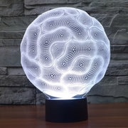 Brain Style 3D Touch Switch Control LED Light , 7 Color Discoloration Creative Visual Stereo Lamp Desk Lamp Night Light