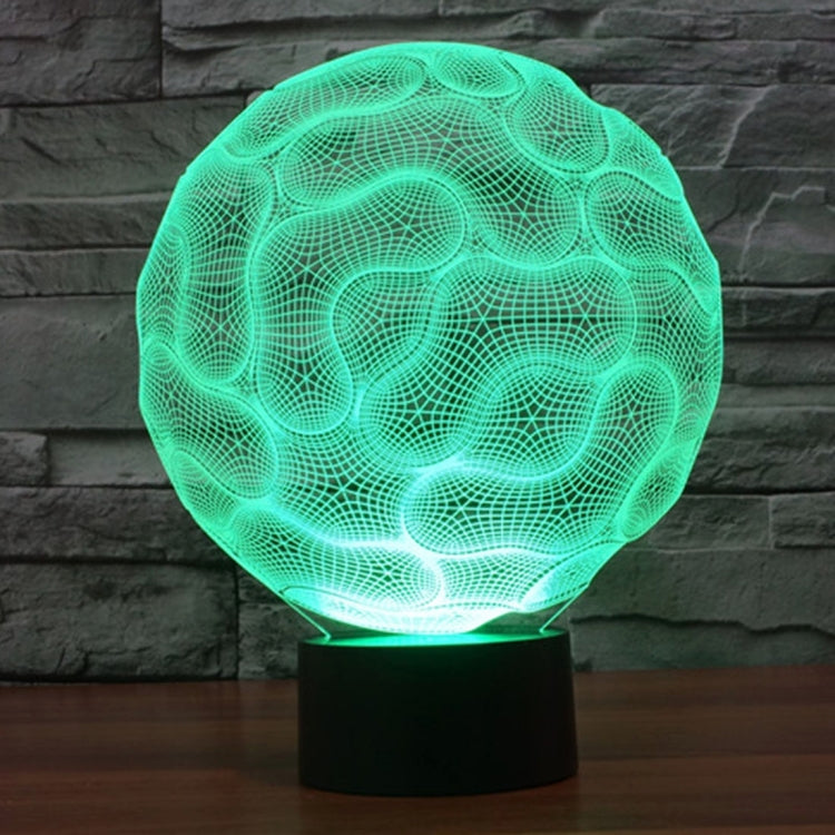 Brain Style 3D Touch Switch Control LED Light , 7 Color Discoloration Creative Visual Stereo Lamp Desk Lamp Night Light