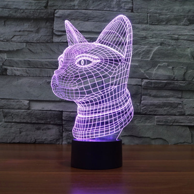 Side Face Cat Style 3D Touch Switch Control LED Light , 7 Color Discoloration Creative Visual Stereo Lamp Desk Lamp Night Light - Novelty Lighting by PMC TechLife | Online Shopping South Africa | PMC TechLife | Buy Now Pay Later Mobicred