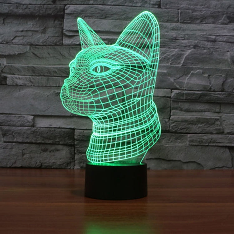 Side Face Cat Style 3D Touch Switch Control LED Light , 7 Color Discoloration Creative Visual Stereo Lamp Desk Lamp Night Light - Novelty Lighting by PMC TechLife | Online Shopping South Africa | PMC TechLife | Buy Now Pay Later Mobicred