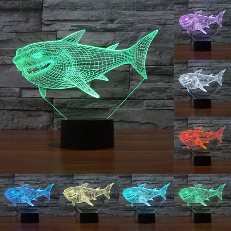 Side Face Shark Style 3D Touch Switch Control LED Light , 7 Color Discoloration Creative Visual Stereo Lamp Desk Lamp Night Light - Novelty Lighting by PMC TechLife | Online Shopping South Africa | PMC TechLife | Buy Now Pay Later Mobicred