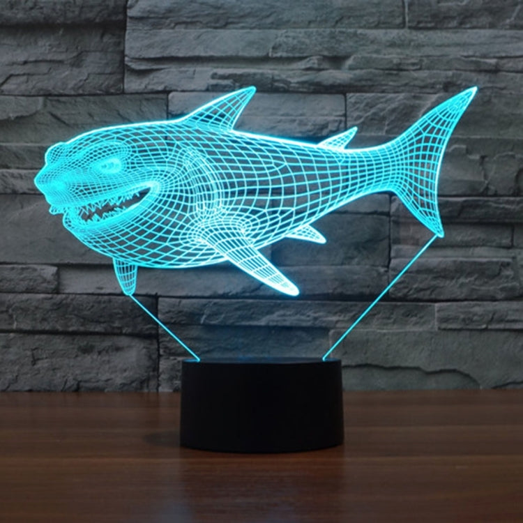 Side Face Shark Style 3D Touch Switch Control LED Light , 7 Color Discoloration Creative Visual Stereo Lamp Desk Lamp Night Light - Novelty Lighting by PMC TechLife | Online Shopping South Africa | PMC TechLife | Buy Now Pay Later Mobicred
