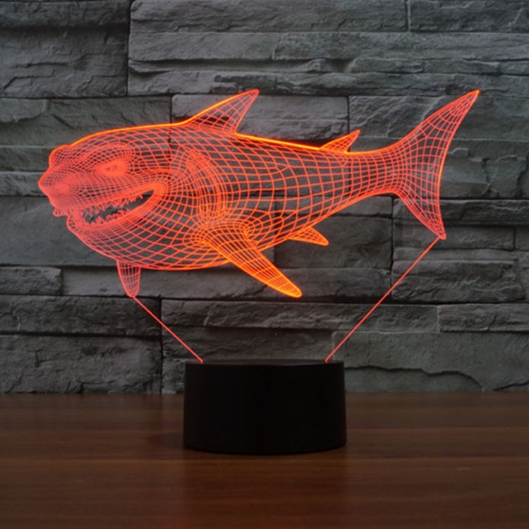 Side Face Shark Style 3D Touch Switch Control LED Light , 7 Color Discoloration Creative Visual Stereo Lamp Desk Lamp Night Light - Novelty Lighting by PMC TechLife | Online Shopping South Africa | PMC TechLife | Buy Now Pay Later Mobicred