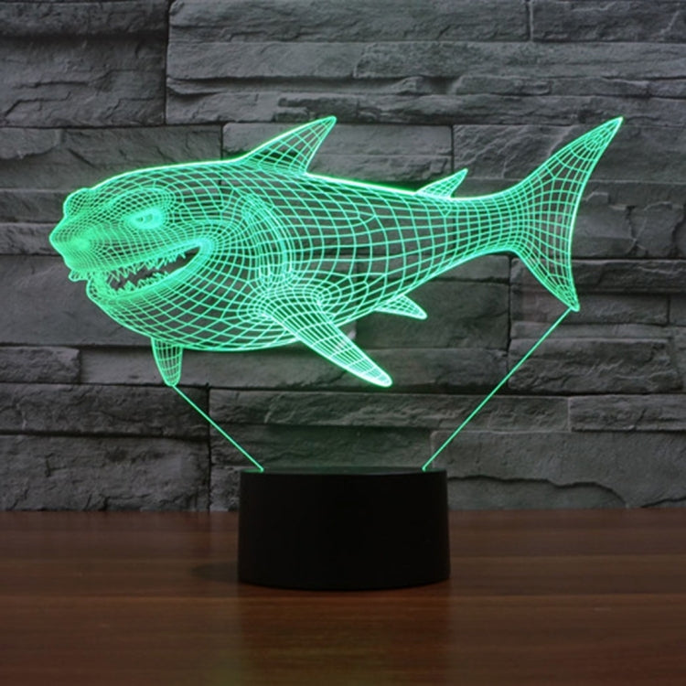 Side Face Shark Style 3D Touch Switch Control LED Light , 7 Color Discoloration Creative Visual Stereo Lamp Desk Lamp Night Light - Novelty Lighting by PMC TechLife | Online Shopping South Africa | PMC TechLife | Buy Now Pay Later Mobicred