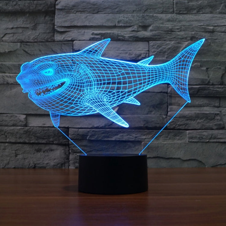 Side Face Shark Style 3D Touch Switch Control LED Light , 7 Color Discoloration Creative Visual Stereo Lamp Desk Lamp Night Light - Novelty Lighting by PMC TechLife | Online Shopping South Africa | PMC TechLife | Buy Now Pay Later Mobicred