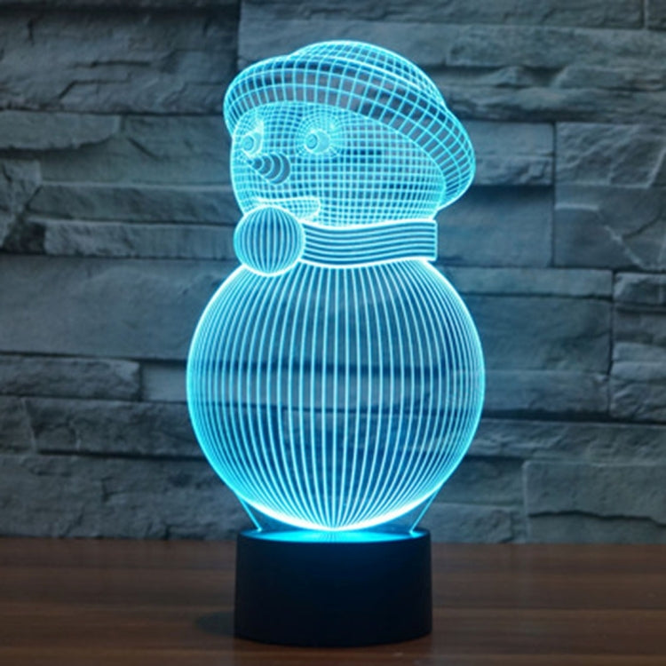 Snowman Style 3D Touch Switch Control LED Light , 7 Color Discoloration Creative Visual Stereo Lamp Desk Lamp Night Light - Novelty Lighting by PMC TechLife | Online Shopping South Africa | PMC TechLife | Buy Now Pay Later Mobicred