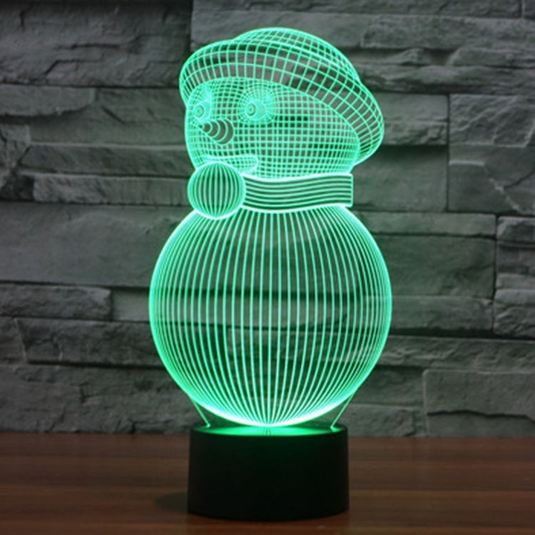 Snowman Style 3D Touch Switch Control LED Light , 7 Color Discoloration Creative Visual Stereo Lamp Desk Lamp Night Light - Novelty Lighting by PMC TechLife | Online Shopping South Africa | PMC TechLife | Buy Now Pay Later Mobicred