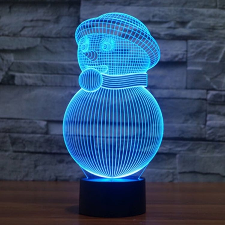 Snowman Style 3D Touch Switch Control LED Light , 7 Color Discoloration Creative Visual Stereo Lamp Desk Lamp Night Light - Novelty Lighting by PMC TechLife | Online Shopping South Africa | PMC TechLife | Buy Now Pay Later Mobicred