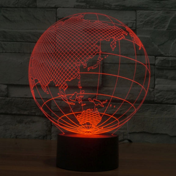 Asia Style 3D Touch Switch Control LED Light , 7 Color Discoloration Creative Visual Stereo Lamp Desk Lamp Night Light