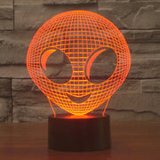 Alien Style 3D Touch Switch Control LED Light , 7 Color Discoloration Creative Visual Stereo Lamp Desk Lamp Night Light