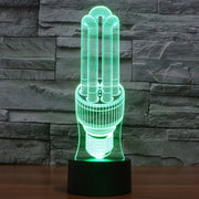 Energy-saving Lamp Style 3D Touch Switch Control LED Light , 7 Color Discoloration Creative Visual Stereo Lamp Desk Lamp Night Light
