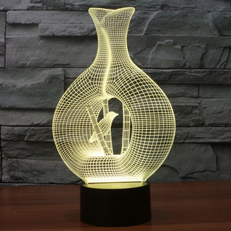 Bird In The Cage Style 3D Touch Switch Control LED Light , 7 Color Discoloration Creative Visual Stereo Lamp Desk Lamp Night Light - Novelty Lighting by PMC TechLife | Online Shopping South Africa | PMC TechLife | Buy Now Pay Later Mobicred
