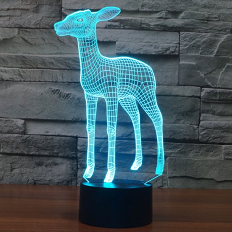 Deer Style 3D Touch Switch Control LED Light , 7 Color Discoloration Creative Visual Stereo Lamp Desk Lamp Night Light - Novelty Lighting by PMC TechLife | Online Shopping South Africa | PMC TechLife | Buy Now Pay Later Mobicred
