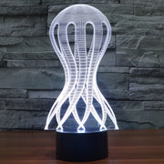 Acaleph Style 3D Touch Switch Control LED Light , 7 Color Discoloration Creative Visual Stereo Lamp Desk Lamp Night Light