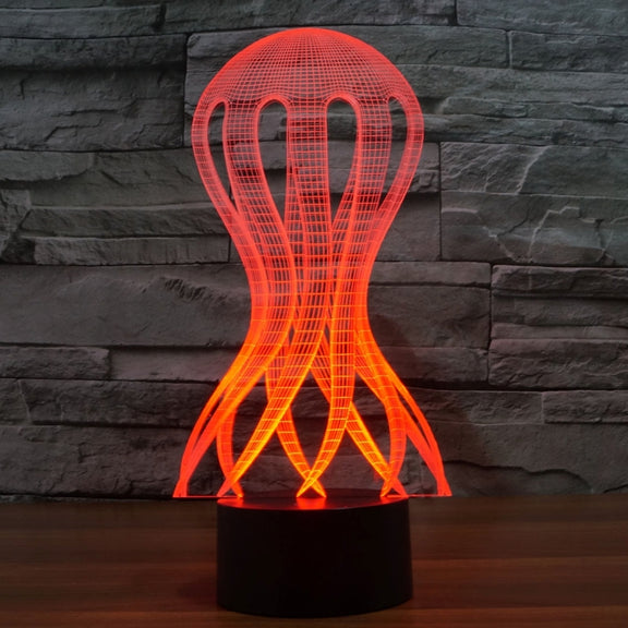 Acaleph Style 3D Touch Switch Control LED Light , 7 Color Discoloration Creative Visual Stereo Lamp Desk Lamp Night Light