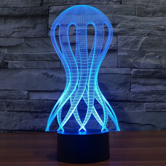 Acaleph Style 3D Touch Switch Control LED Light , 7 Color Discoloration Creative Visual Stereo Lamp Desk Lamp Night Light