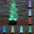 Snowman Style 3D Touch Switch Control LED Light , 7 Color Discoloration Creative Visual Stereo Lamp Desk Lamp Night Light - free shipping - PMC TechLife - Order now!