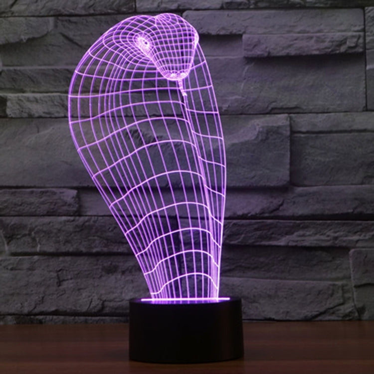 Cobra Style 3D Touch Switch Control LED Light , 7 Color Discoloration Creative Visual Stereo Lamp Desk Lamp Night Light - Novelty Lighting by PMC TechLife | Online Shopping South Africa | PMC TechLife | Buy Now Pay Later Mobicred