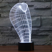 Cobra Style 3D Touch Switch Control LED Light , 7 Color Discoloration Creative Visual Stereo Lamp Desk Lamp Night Light