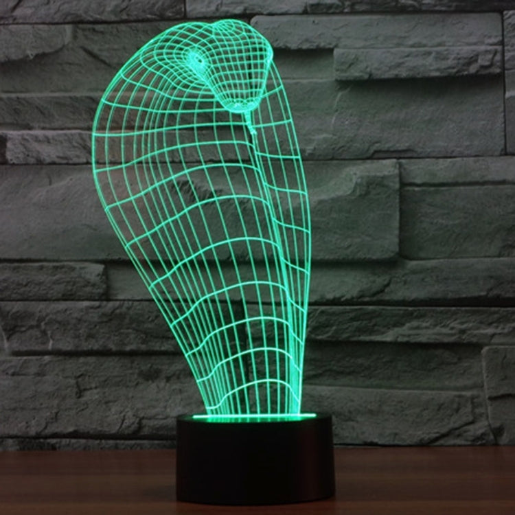 Cobra Style 3D Touch Switch Control LED Light , 7 Color Discoloration Creative Visual Stereo Lamp Desk Lamp Night Light - Novelty Lighting by PMC TechLife | Online Shopping South Africa | PMC TechLife | Buy Now Pay Later Mobicred