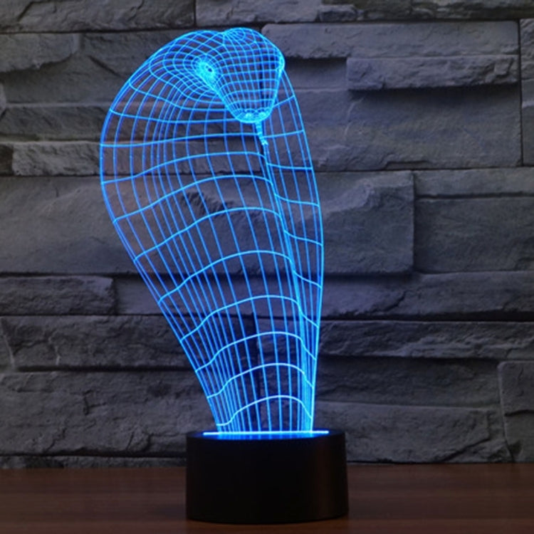 Cobra Style 3D Touch Switch Control LED Light , 7 Color Discoloration Creative Visual Stereo Lamp Desk Lamp Night Light - Novelty Lighting by PMC TechLife | Online Shopping South Africa | PMC TechLife | Buy Now Pay Later Mobicred