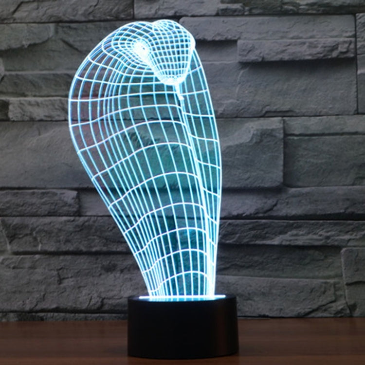 Cobra Style 3D Touch Switch Control LED Light , 7 Color Discoloration Creative Visual Stereo Lamp Desk Lamp Night Light - Novelty Lighting by PMC TechLife | Online Shopping South Africa | PMC TechLife | Buy Now Pay Later Mobicred