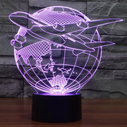 Fly out of Asia Style 3D Touch Switch Control LED Light , 7 Colour Discoloration Creative Visual Stereo Lamp Desk Lamp Night Light