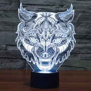 Leopard Shape 3D Touch Switch Control LED Light , 7 Colour Discoloration Creative Visual Stereo Lamp Desk Lamp Night Light