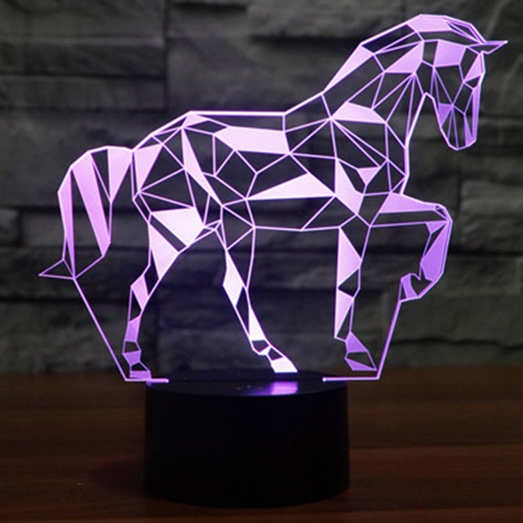 Horse Shape 3D Touch Switch Control LED Light , 7 Color Discoloration Creative Visual Stereo Lamp Desk Lamp Night Light - Novelty Lighting by PMC TechLife | Online Shopping South Africa | PMC TechLife | Buy Now Pay Later Mobicred