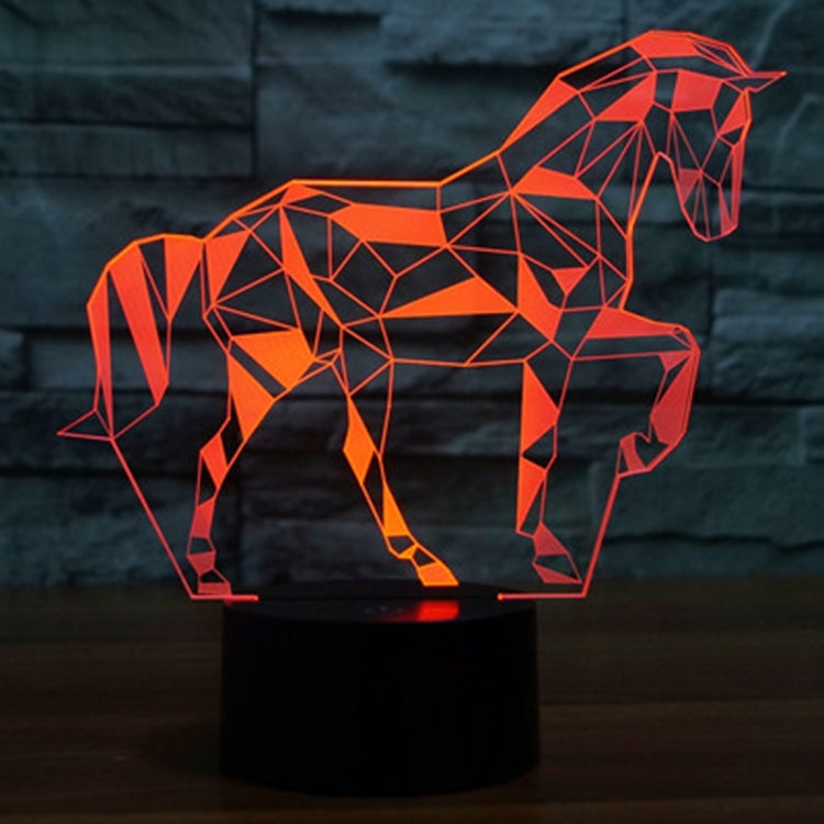 Horse Shape 3D Touch Switch Control LED Light , 7 Color Discoloration Creative Visual Stereo Lamp Desk Lamp Night Light - Novelty Lighting by PMC TechLife | Online Shopping South Africa | PMC TechLife | Buy Now Pay Later Mobicred